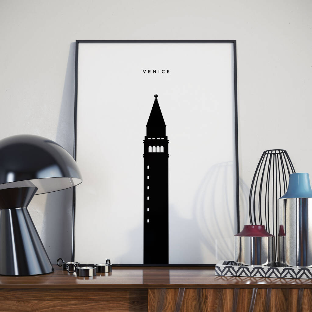 Venice, St Mark's Campanile Tower, Print. Poster | Artwork|