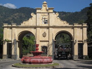 entrance to coffee farm in Antigua Guatemala