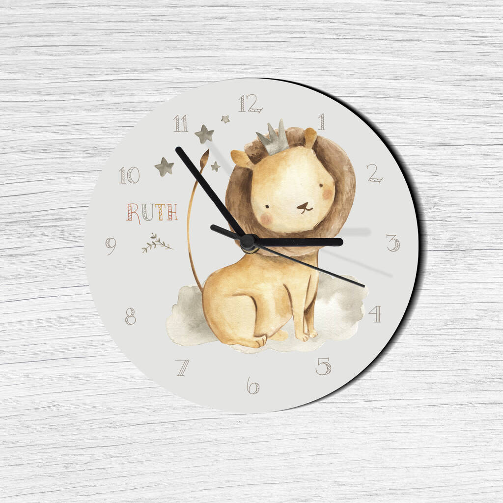 Child's Safari Personalised Clocks