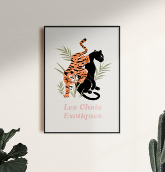 Les Chats Art Print by Elizabeth Rachael