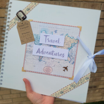 Personalised Travel Adventures Large Scrapbook