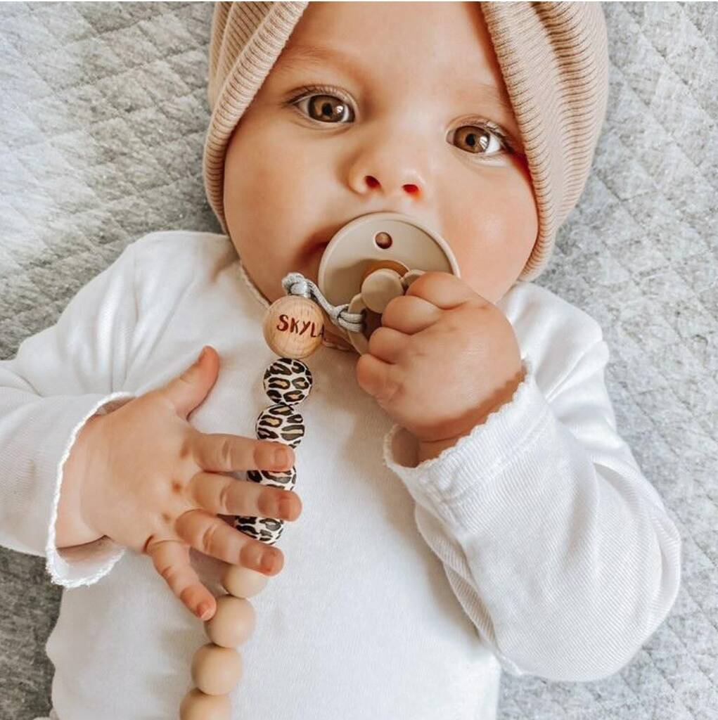 Personalised Silicone Engraved Dummy Clip