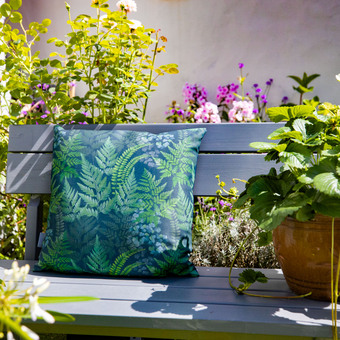 Garden Outdoor Water Resistant Range - scatter cushions, flat seat pads and tablecloths in size different sizes.