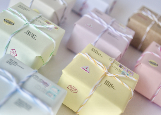 Colourful teeny parcels