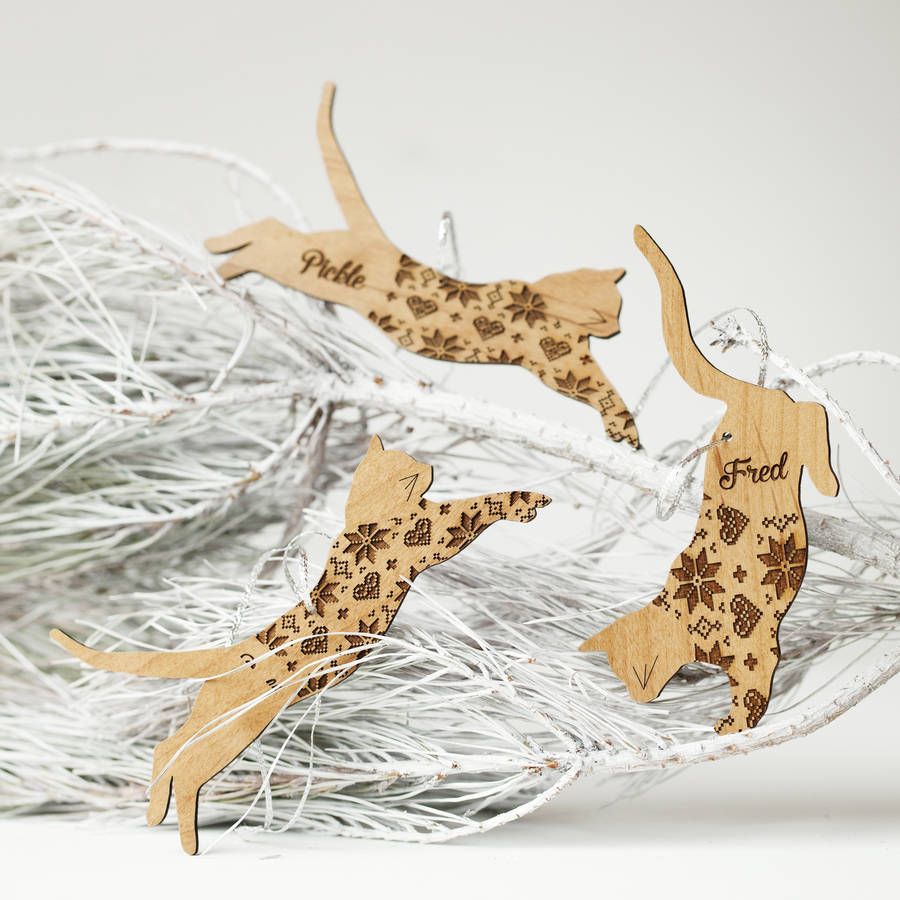 Personalised Cats In Jumpers Decoration | Artwork|