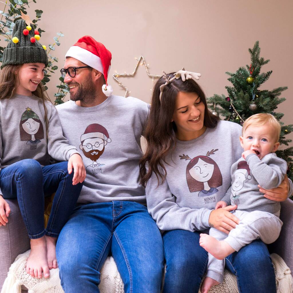 Personalised Family Portrait Christmas Jumpers