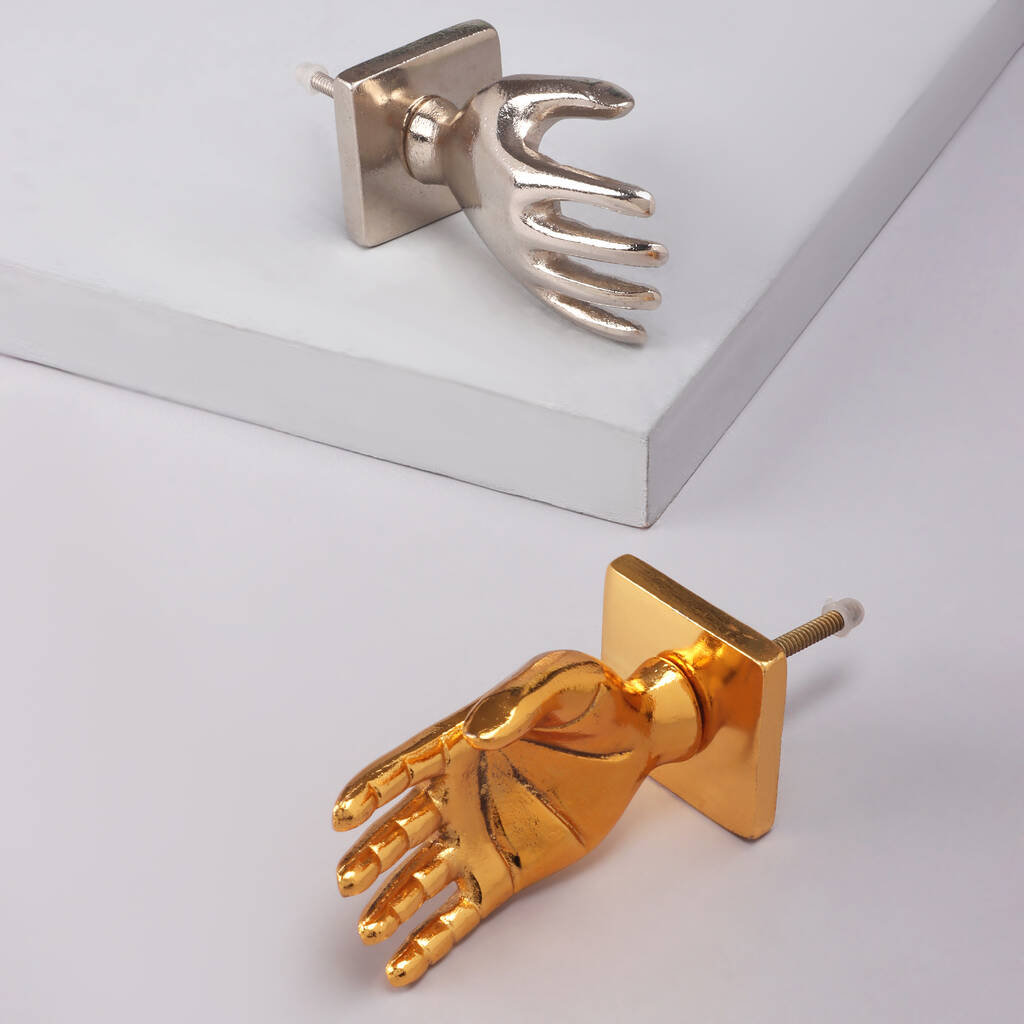  3D Hand Door Knobs Cupboard Drawer Door Handles