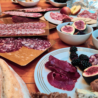 British cured meats on a table