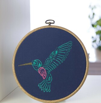 Paisley Flamingo Embroidery Kit