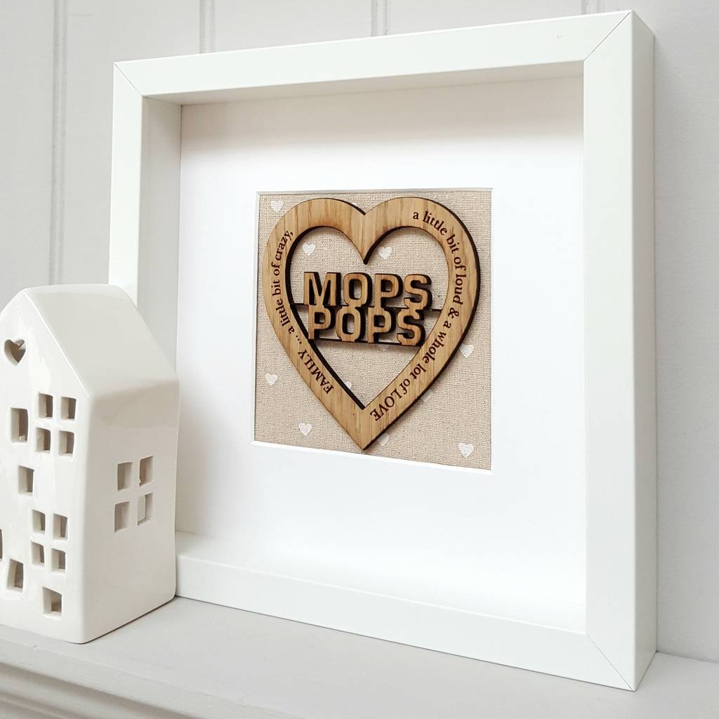 Christmas Mum And Dad Heart Framed Artwork | Artwork | Framed |