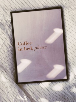 coffee in bed print