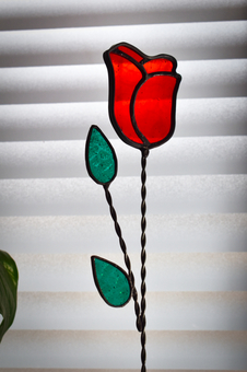 Stained Glass Rose Gift
