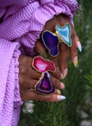 Awesone ULTRA MEGA rings by YAA YAA LONDON with agate stone.  Each ring is one of a kind and bursting with character and colour.
