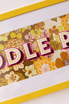 Colourful Vintage Wallpaper Toodle Pip Screen print