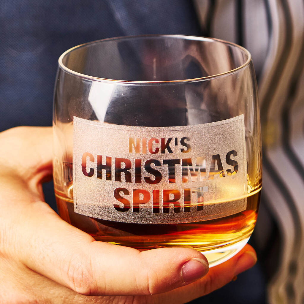 Personalised Christmas Whiskey Glass