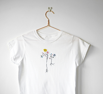 Embroidered Spring Summer Florals T shirt