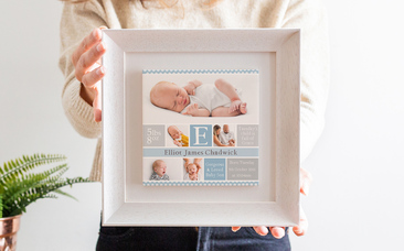 Ceramic tile photo frame by Periwinkle and Clay