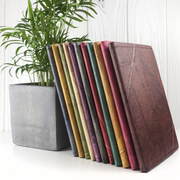 Colourful vegan leather books