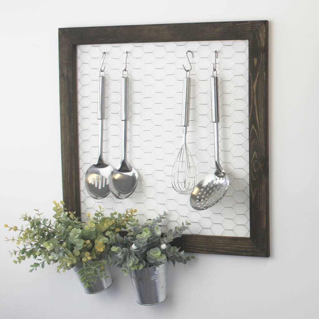 Large Handcrafted French Style Kitchen Utensil Holder