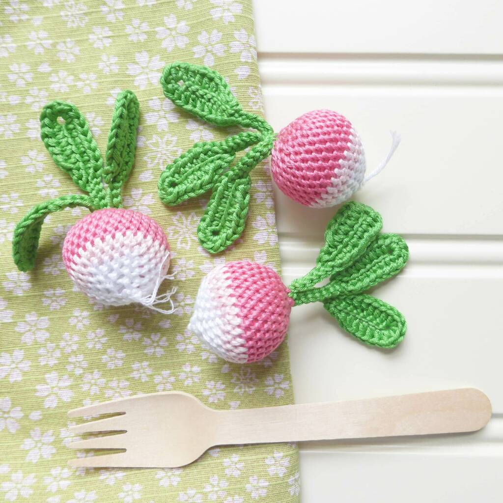 Radish Soft Toy Crochet Pretend Play