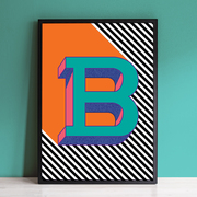 Bold Colourful Alphabet Print 