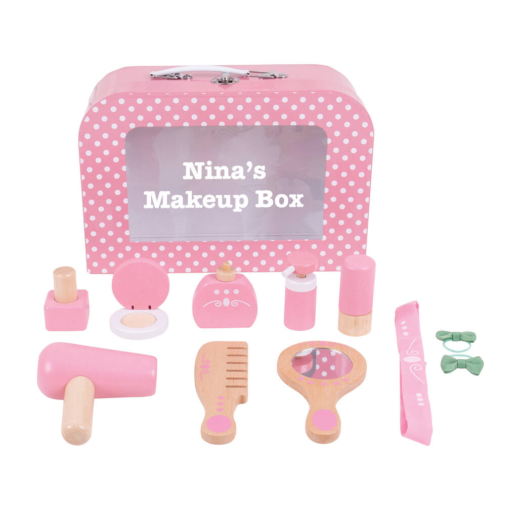 Personalised Kids Wooden Toy Beauty Set