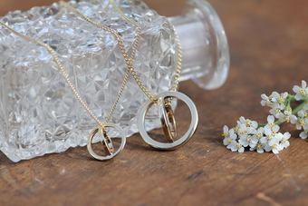 Gold Sphere and Nova Sphere Necklaces 