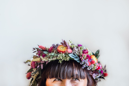 Business Owner wearing a Flower Crown