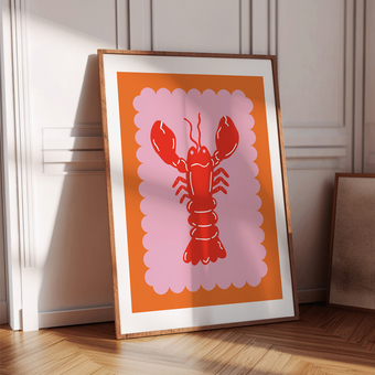 colourful lobster print 