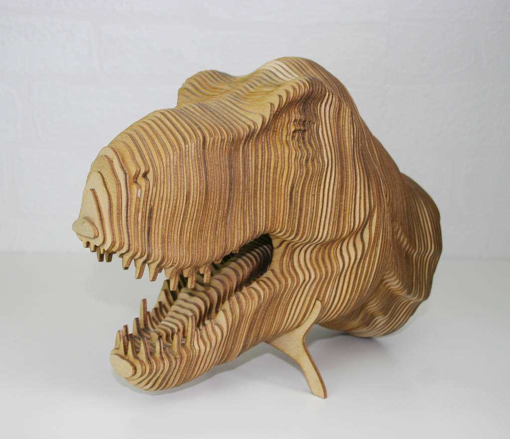 Wooden Dinosaur Model Kit