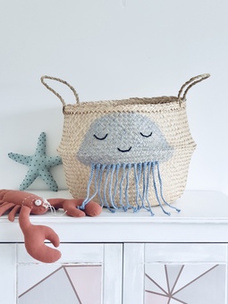 Jelly fish basket in under the sea theme nursery