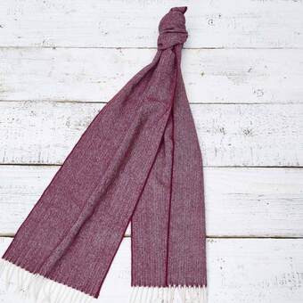 Burgundy Merino Scarf