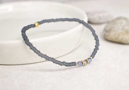 Labradorite birthstone bracelet