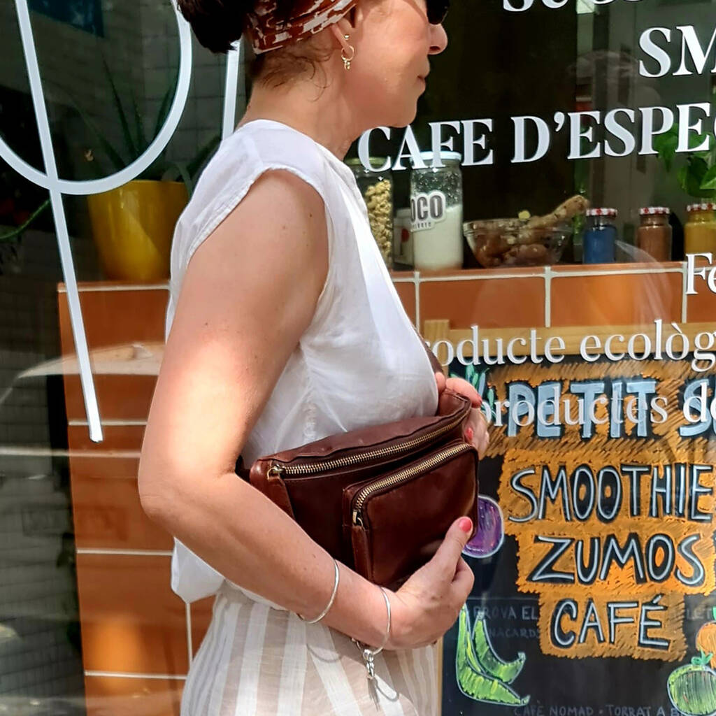 Brown Leather Bum Bag, Sling Bag