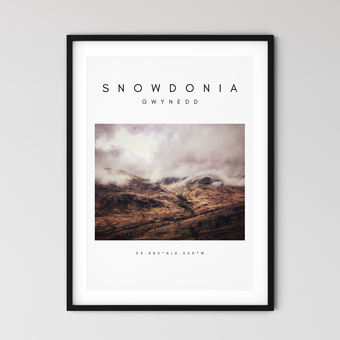 MyTypePrint Snowdonia Travel Poster