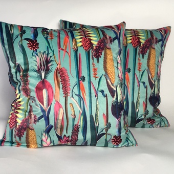 Velvet Botanical cushion covers