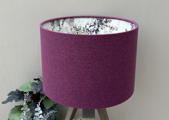 Blossom Purple Double Sided Botanical Lampshade 