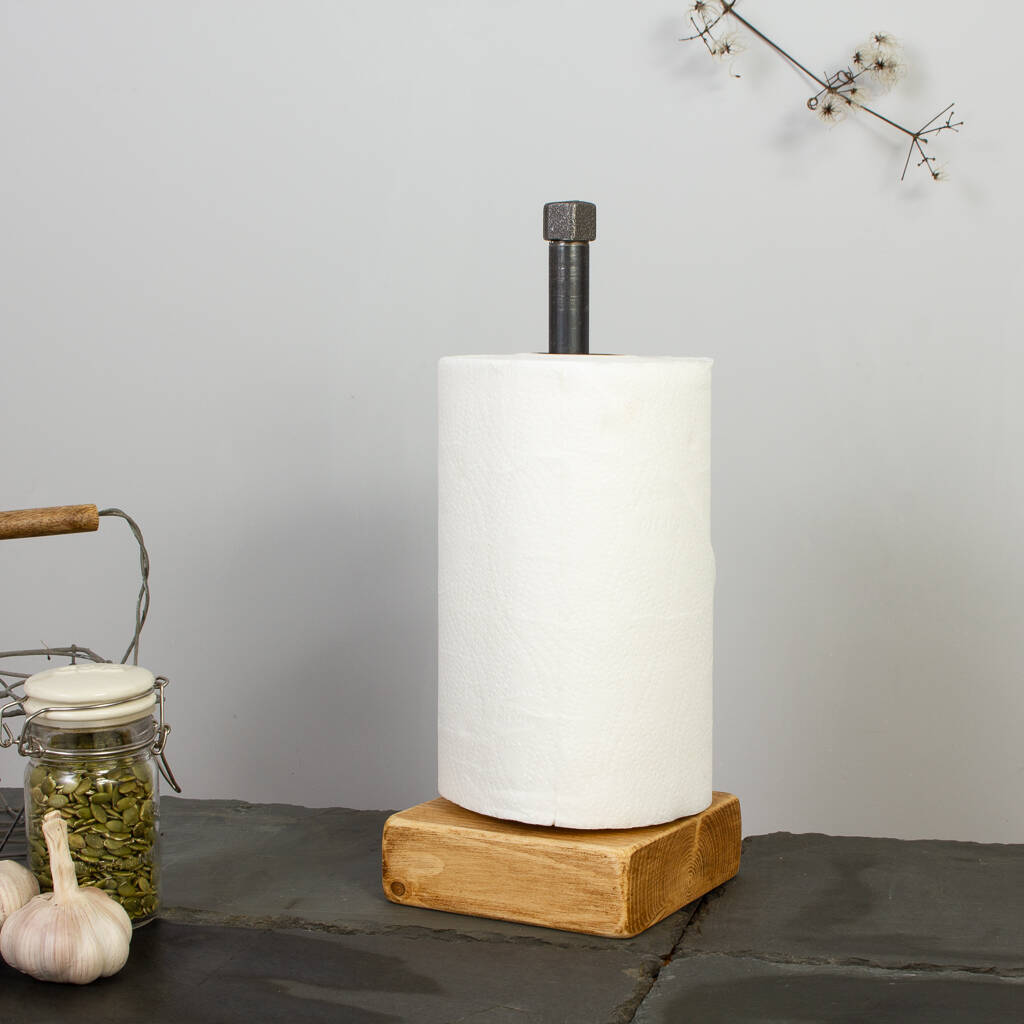 Industrial Steel Kitchen Roll Holder