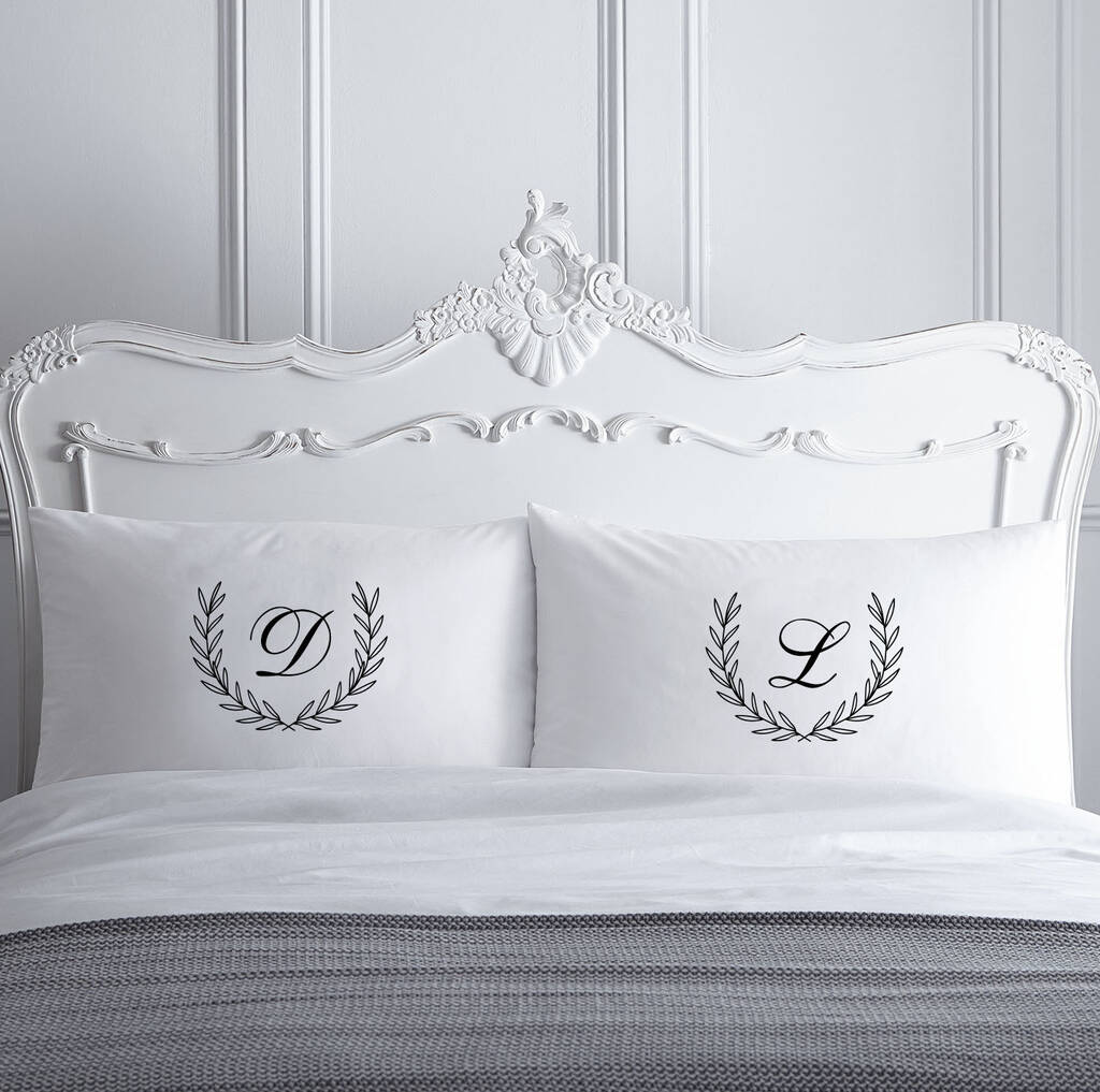 Couples Initial Personalised Pillowcases