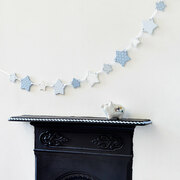Blue Star Wooden Bunting
