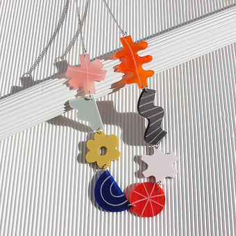 Bold Abstract Acrylic Necklace