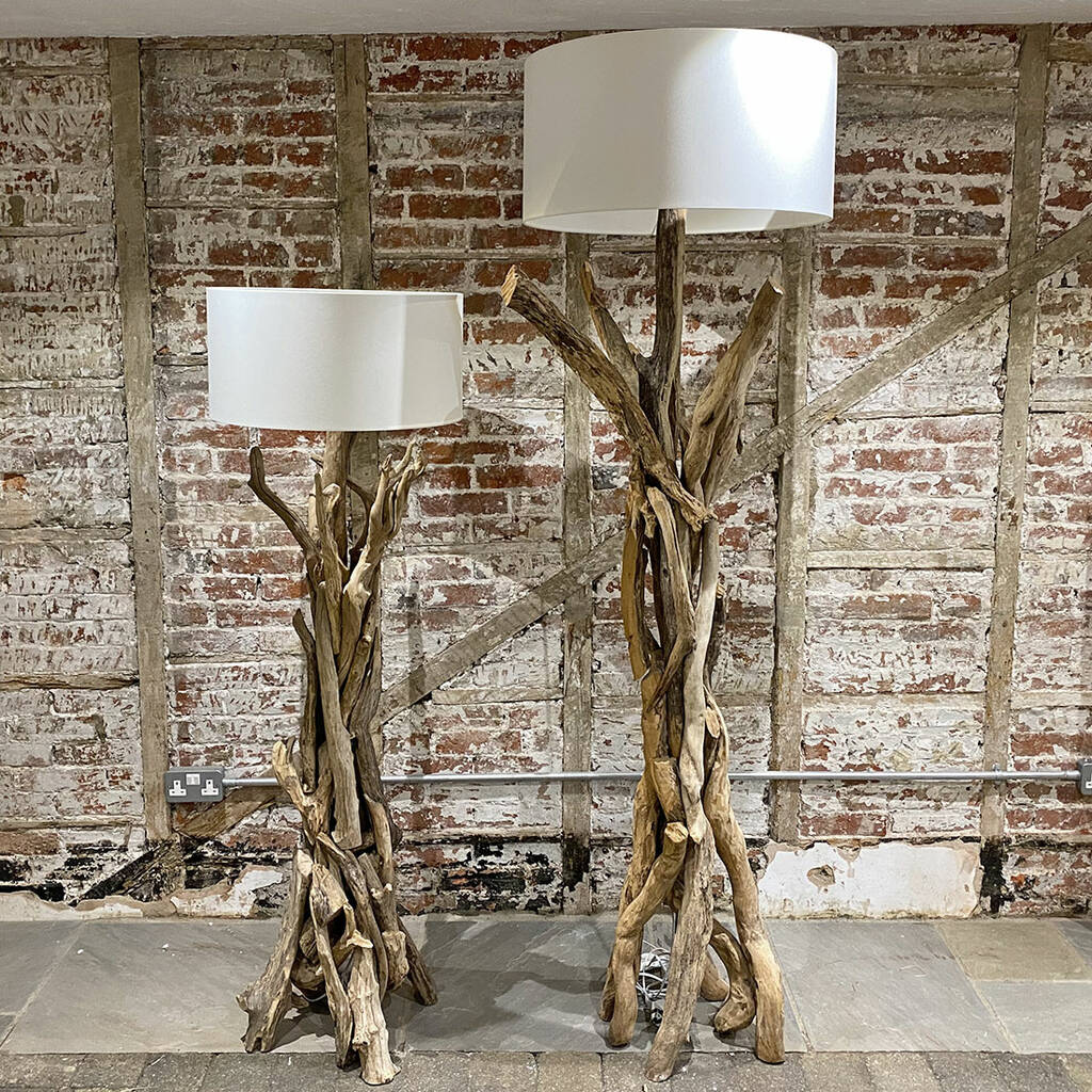 Branched Driftwood Floor Lamps  