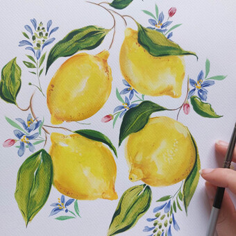 Citrus Limon Painting