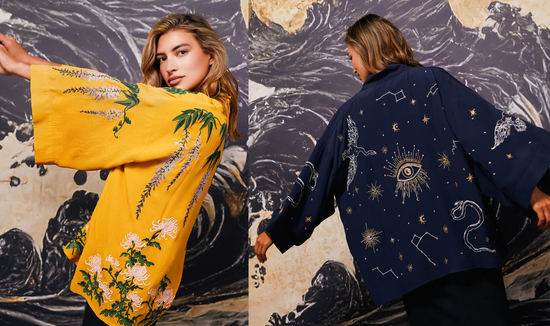 Embroidered kimonos Artemis Muse