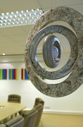 Installations. Boardroom. Corporate Art. Hannah Lobley. Paperwork.Recycled office paper.