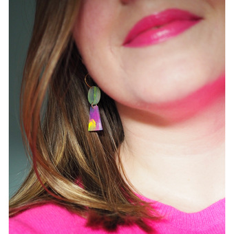 a modelled image of the Chaos Earrings