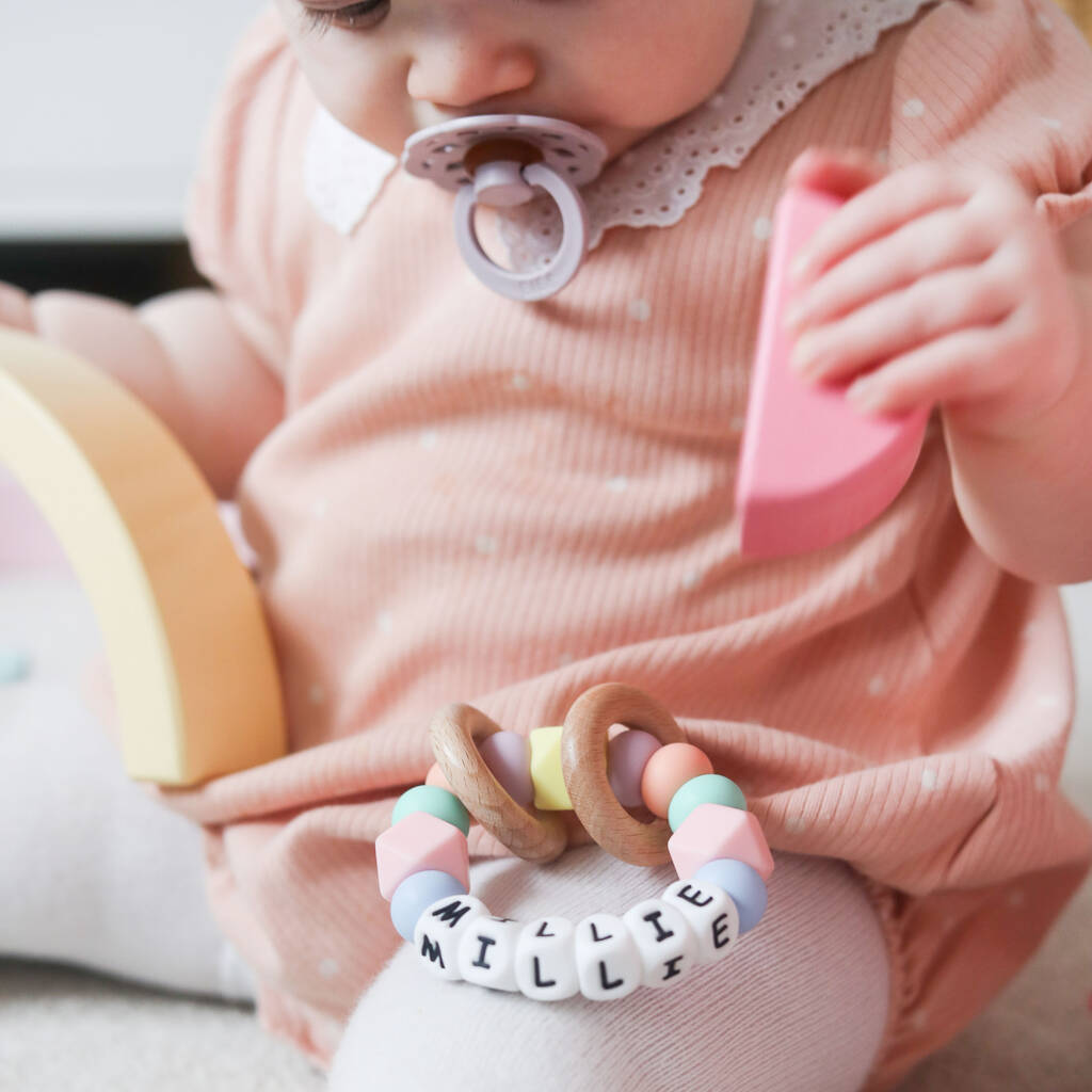Personalised Pastel Baby Teether