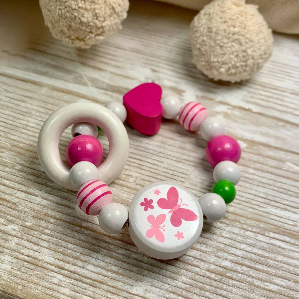 Pink Butterfly Rattle