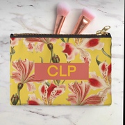 Personalised floral make up bag
