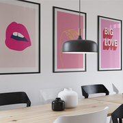 Bold typography colour pop poster prints by Pixy Paper